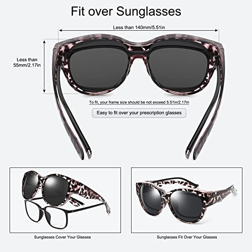 Polarized Fit Over Sunglasses for Women Men Stylish Cat Eye Wear Over Sun Glasses UV Protection3