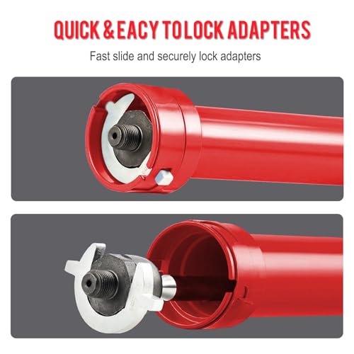 THIKPO Inneres Spurstangen Werkzeug Set 13-teiliges Automobil Inneres Spurstangen Werkzeugset mit 12 Gabelkopf-Adaptern, 1/2 Zoll Antriebsrohr-Spurstangen Werkzeug, geeignet für inländische & importie