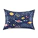 Arte Regalo Del Bambino Pianeta Spazio Federe Cuscino Letto, Federa Guanciale Pillowcase in Seta Morbida per Capelli e Pelle con Chiusura a Busta standard/regina/re