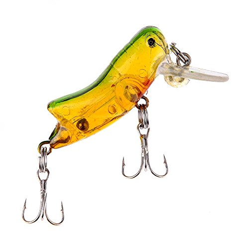 Kit Combo de 2 Iscas Artificiais Grilo Gafanhoto Inseto Besouro 4 cm e 4 gramas Pesca Esportiva Tilá