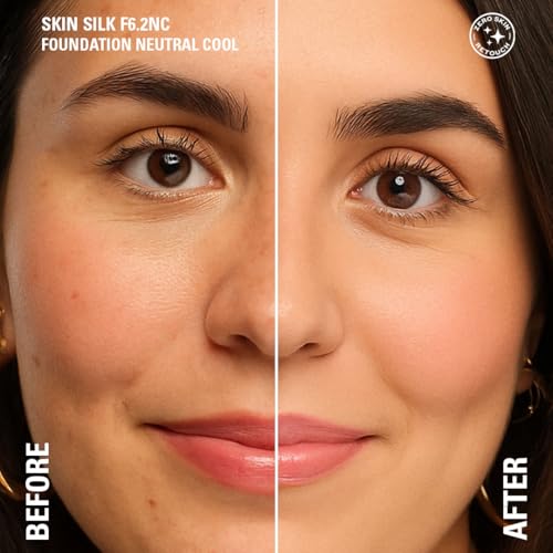 Image of Revolution Beauty, Skin Silk Serum Foundation, Light to Medium Coverage, Lightweight & Radiant Finish, Contains Hyaluronic Acid, (F6.2 NC, 23ml)