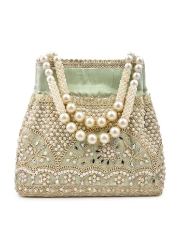 Image of Adiva Potli Handbags For Women | Potli Bags For Ladies For Wedding | Potli Bags For Women | Wedding Bags For Woman | Batwa Potlis Hand Bag | Designer Potli Bag For Ladies For Marriage