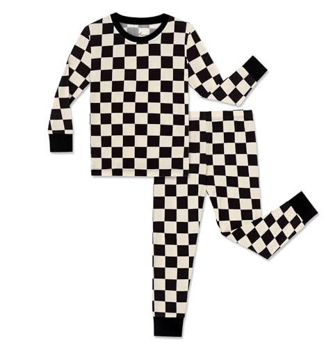 Image of Kids 2-Piece Soft Bamboo Viscose Clothing Set, Long Sleeve Top & Pants, Everyday Outfit for Toddler Boys & Girls
