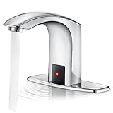 HHOOMMEE Automatic Touchless Sensor Faucet Motion Activated Bathroom Hands Free Tap (Chrome)