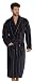 Produktbild Forex Lingerie edler Herren-Bademantel mit Taschen und Bindegürtel, Modell Dunkelblau gestreift II, Gr. XXXL