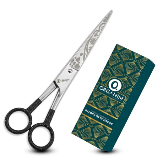 Image of Organim Premium Chrome Plated Hairdressing Scissors, 7-Inch Professional Grade Barber Shears,Quality Metal Construction, Sleek Finish for Precision Cutting