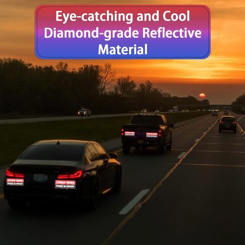 Image of 3 Pcs Student Driver Car Magnet, Please Be Patient Student Driver Magnet | Teen Driver for Car Removable Novice Rookie Safety Atntteion Sign - Weather-Resistant Red /Black