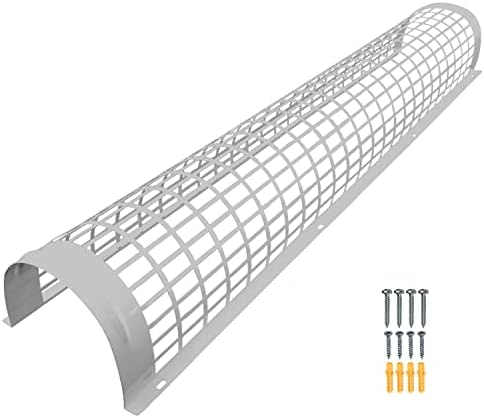 Elixir Gardens Metal Tube Heater Guards | 1, 1.3, 2, 2.3, 3 & 4 foot Safety Guard (Supplied with Attachment Screws & Plugs) | Strong & Durable Powder Coated Steel | 2 ft