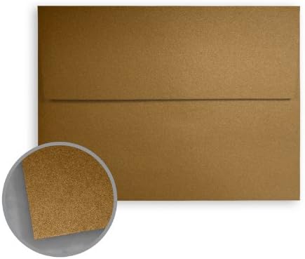 Stardream Antique Gold Envelopes - A8 (5 1/2 x 8 1/8) 81 lb Text Metallic C/2S 250 per Box