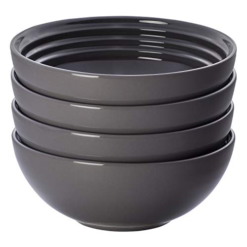 Le Creuset Stoneware Set of 4 Soup Bowls, 22 oz. (6.25') each, Oyster