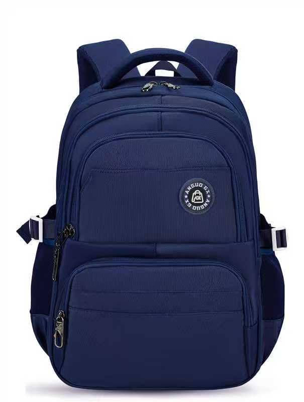Mochila Escolar adolescente para Notebook até 15 Polegadas, Resistente à Água, Acolchoada, Reforçada e muitos compartimentos (Azul Marinho)