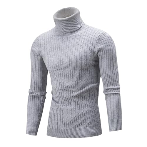 Men's Casual Slim Fit Turtleneck Pullover Sweaters Tops with Twist Patterned Slim Fit Soft Knitted Basic Pullover Sweater3