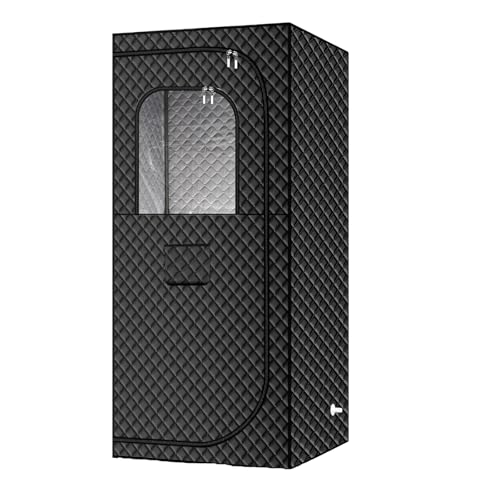 Sauna Vapeur Portable, Box Sauna Portable Pour Maison Avec Générateur Vapeur 1200w, 2l Steamer, Tente Sauna Corps Entier, Chaise Pliable, Télécommande, Spa Personnel(80cm(31.4in))