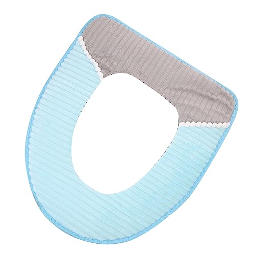 BRIGHTFUFU Thickened Corduroy Toilet Seat Liner Heater Compact for Travel Home Random Color