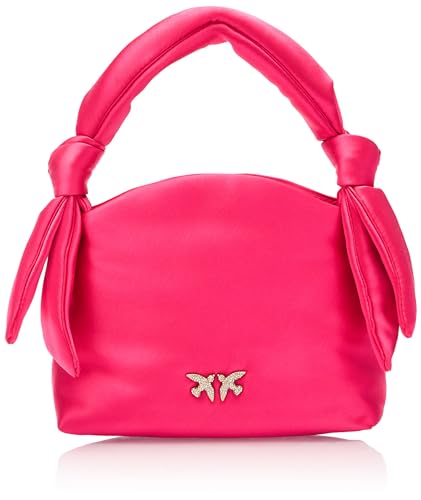 Pinko Knots Mini Pouch Satin, bolso mujer, talla única, N17_pink Pinko, Talla única
