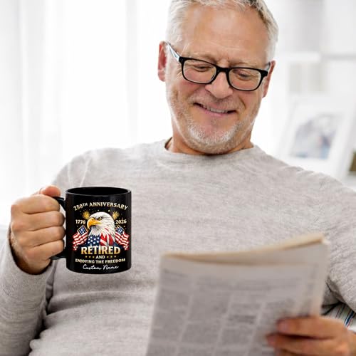 Taza de cerámica patriótica personalizada 11oz miniatura 6