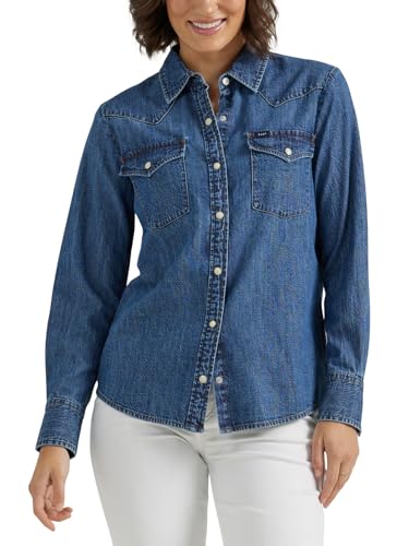 Lee Women's Legendary Slim Fit Western Snap Shirt