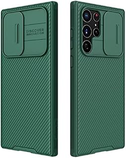 imluckies for Samsung Galaxy S22 Ultra Case with Slide Camera Cover, Full-Body Protective Phone case, Hard PC Back & Soft Bumper, Slim Protective Case for Galaxy S22 Ultra 5g case, Green