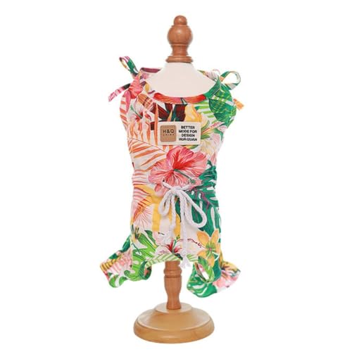 Disfraz hawaiano para perro pequeño color rojo talla S