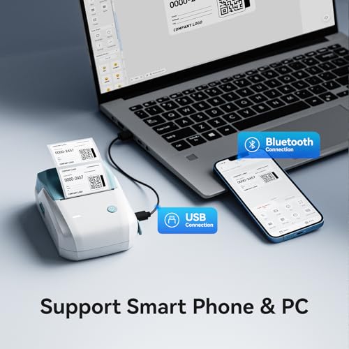 Image of NIIMBOT B1 Label Maker,2 Inch Bluetooth Thermal Label Printer,Sky Blue | Labeling for Home Office School Small Business, Crafts, Retail,Support Smartphones & PC,Come With 1 Roll 50*30mm Tape