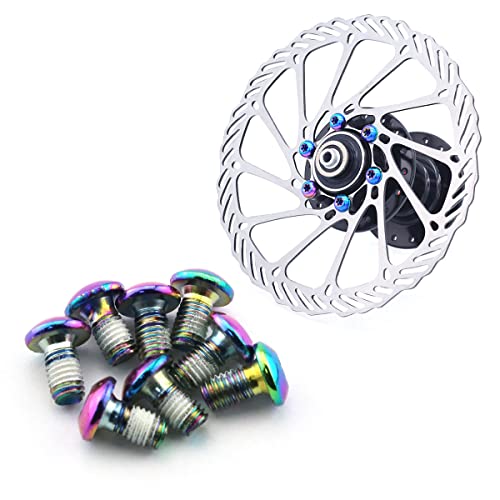 Bicycle Rotors Screw Dghaop 12Pcs Bike Disc Brake Rotor Bolts M5X10 With T25 Installation Wrench For Mountain Bike, Road Bikes, Folding Bikes #TOP3