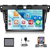 [2+64G] NHOPEEW Car Radio for Mazda CX7 CX 7 CX-7 2008-2015 with Wireless Carplay and Android Auto - 9 Inch Touchscreen Android Car Stereo - DSP/GPS Navi/WiFi/SWC/FM/RDS + AHD Backup Camera