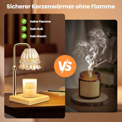 Candle Warmer Lamp Kerzenwärmer Lampe Duftlampe mit Timer mit 2 Glühbirnen für Yankee Candles, Home Decor