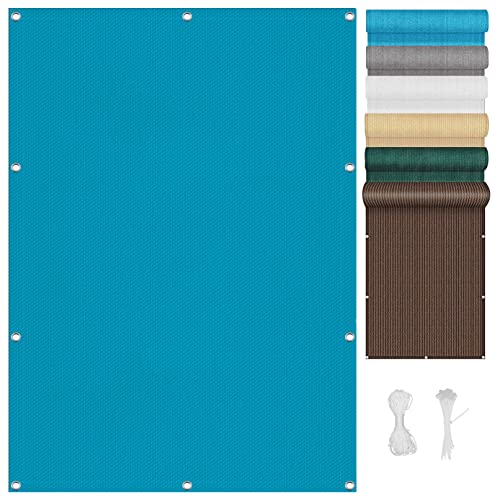 Schattiernetz Rechteckig Atmungsaktive 1.2 x 1.2 m Atmungsaktiv Kühlend Balkonverkleidung Sichtschutz Leicht Und Haltbarkeit für Patio Hinterhof Rasengarten, Blau