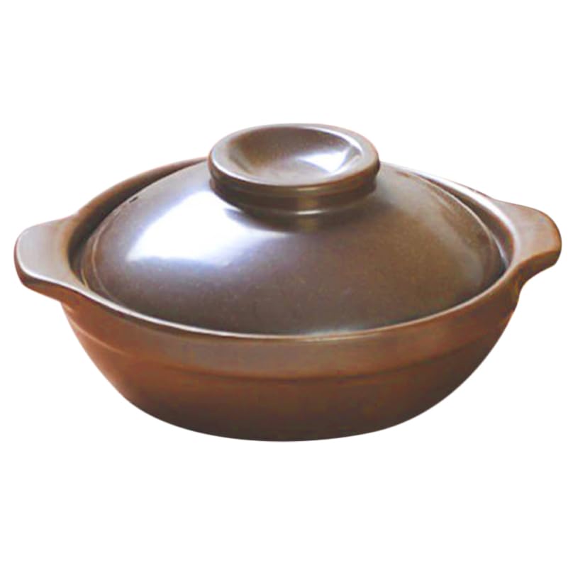 Zerodeko Ceramic Casserole Heat Resistant Stew Pot with Side Handle for Cooking Bibimbap Soup and More - 8.46 X 7.28 Inches