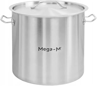 Mega-M Olla GRANDE inducción de acero inoxidable con tapa ESTÁNDAR (25L)