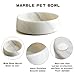SAMAH Marble Dog Bowl, Non-Slip Dog Food Water Bowl, Small Weighted Stone Dish, Natural Marble Heavy Duty Pet Bowl for Cats and Small Dogs, Gifts for Pet, Holds 4 Cups(5 lbs)