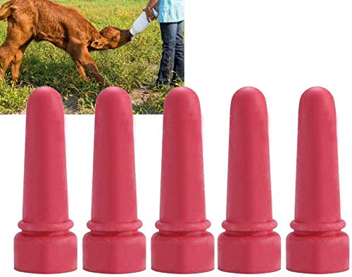 HEEPDD 5pcs 6.9 cm Lunghezza Ciuccio di Gomma Morbida Piccolo Latte Animale Bere capezzolo Fattoria Alimentazione Animale Forniture per l'alimentazione Orfano Agnello Cucciolo Cane Puledro Vitello