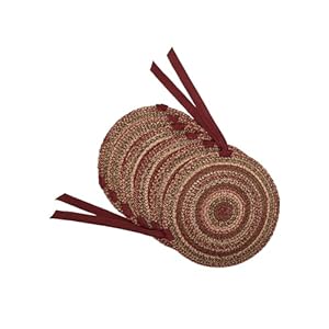 Vhcbrandscidermilljutechairpadsetof66countpackof1red Urban Country Home Decor Vhc brands cider mill jute chair pad set of 6 6 count pack of 1 red urban country home decor