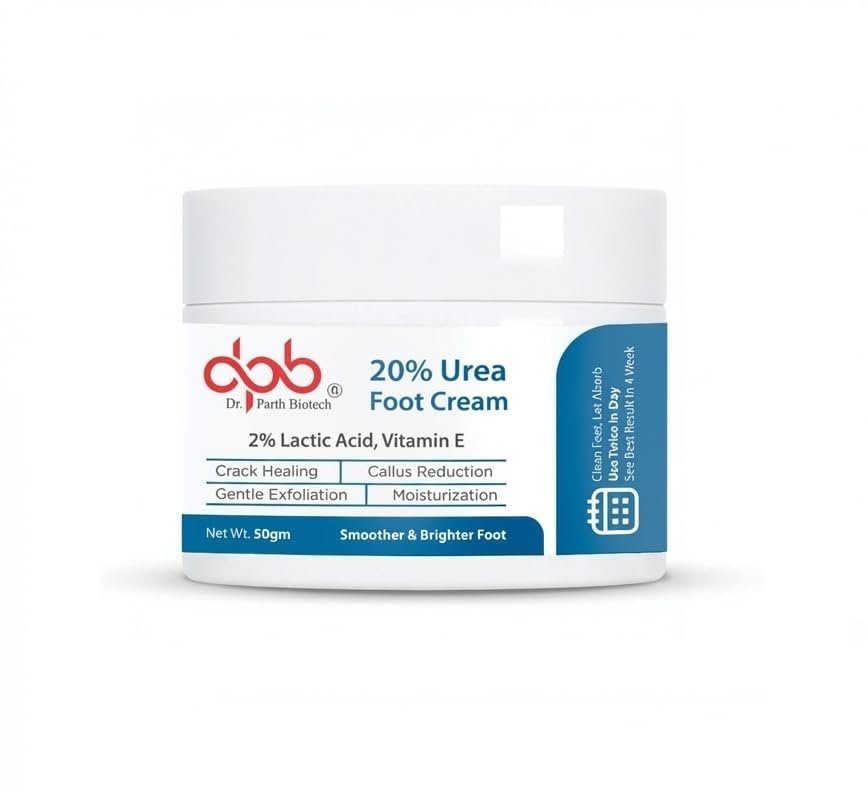 Dr. Parth 20% Urea Foot Cream with Lactic Acid & Vitamin E | Crack Heel Care | Dry, Rough & Callused Skin Moisturizer | Foot Repair & Softening Cream for Men & Women (50g)-picture-41