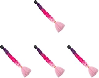 Vaguelly Peruca Trançada Para Capacete De Motocicleta 4 Unidades Rabo De Cavalo Capacetes De Motocicleta Peruca Trançada Para Capacete De Motocicleta Trança De Rabo De Cavalo Peruca