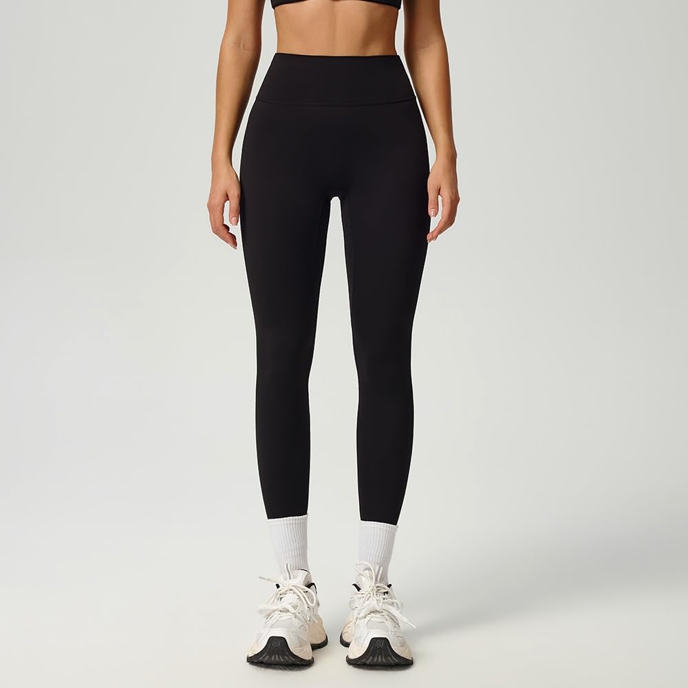 DYRBF - Leggings da donna a vita alta, per yoga, controllo della pancia, in tinta unita, traspiranti, ad alta elasticità, per allenamento, palestra, ciclismo