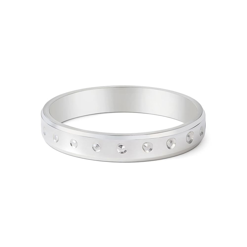 touch925 pure 925 Silver Rivet Ring for Men | Circular Motif Flat Band Design | High Polish Finish Modern Mens Ring Jewellery Gift | With Certificate of Authenticity-picture-26