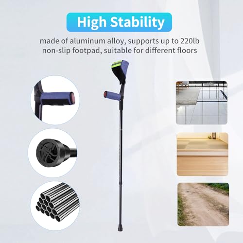 Forearm-Crutches-for-Adult-Men-or-Women-with-Cushion-2-Pcs-Adjustable-Foldable-Arm-Crutch-with-Elbow-Strap-Light-and-Portable-Crutches-for-Patients