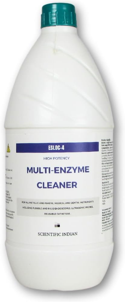 I ESLOC-4 Cleaning and Disinfectant Solution for Medical, Surgical and Dental Instruments Equipment I Rust Prevention Enzyme Based I (1000 ml)