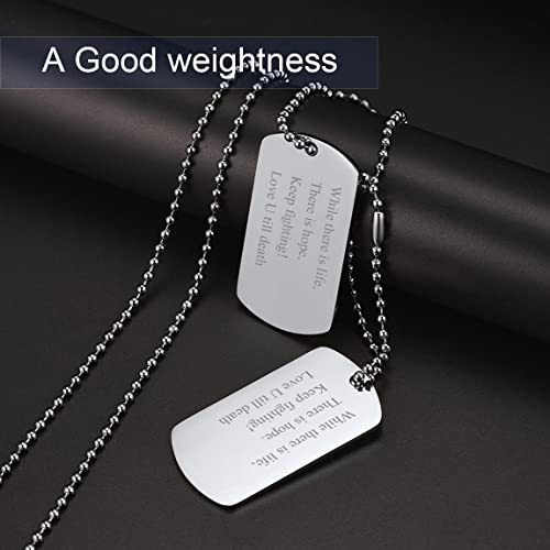 Stainless Steel Custom Dog Tag Necklace Military Dog Tag Chain Dog Tag Necklace For Men #TOP4