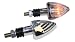 Produktbild Motorrad Mini Blinker Lennon chrom klar E-geprüft kompatibel mit Quad Roller Moped BMW F R Honda CB CBR Kawasaki ER GPZ Ninja ZX Z Suzuki GSX RGV SV Yamaha