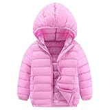BAKELPSZ Kids Hooded Puffer Jacket Lightweight Quilted Down Coat for Boys Girls Warm Winter Fashion Outerwear