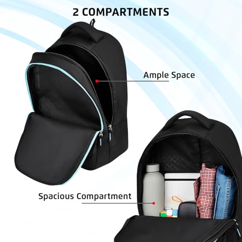 Image of Safari Whirl 32L Casual Printed Backpack, 2 compartments, bottle holder, Front pocket, school bag for boys and girls, college bag, office bag, travel bag for men and women, Color- Black