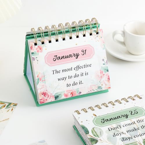 Daily Flip Calendar Dinner Global Delicacies, Every Page in the Perpetual Calendar Has Date & Global Cuisine Introductions, Desk Office Home Decor for Women Men Gifts Desk Accessories for Girls (Plants Theme 1) - Image 7