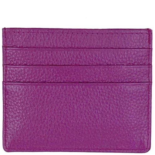 Tapp Collections RFID Protect Slim Minimalist Pocket Leather Wallet Card Holder - Orchid Purple