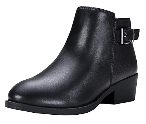 Jeossy Women’s Ankle Short Boots Western Chunky Low Heel Cowboy 9617 Booties with Zipper