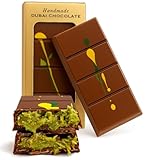 Handmade Dubai Chocolate Bar Pistachio, Luxury Knafeh Chocolate Bar with Pistachio Cream and Kataifi, 3.5 oz (100g)