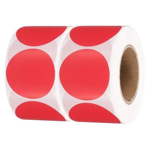 Étiquettes rondes rouges 3,8 cm pour trier la classe et les dossiers de bureau