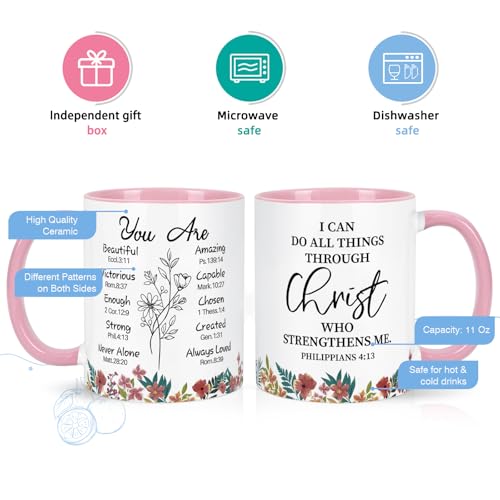 Maustic-Christian-Gifts-for-Women-Religious-Gifts-for-Women-Inspirational-Spiritual-Birthday-Gifts-for-Friends-Coworkers-Christian-Coffee-Mugs-for-Women-11-Oz-Two-Tone-Pink-White