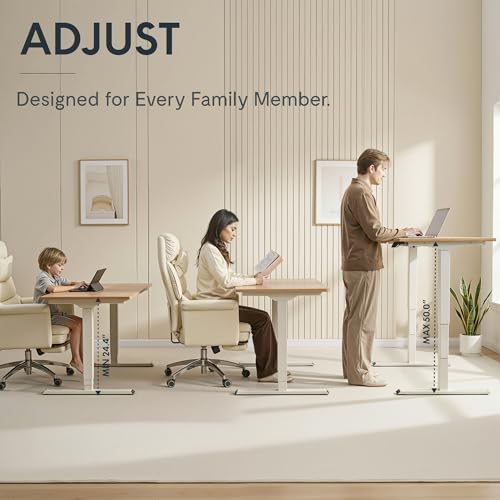Image of FLEXISPOT E6 MAX Solid Wood 71x30 Inch Dual Motor 3-Stage Heavy Duty Standing Desk, 330lbs Weight Capacity, Height Adjustable Desk w /Cable Management & Wheels(Butcher Block Rubberwood + White Frame)